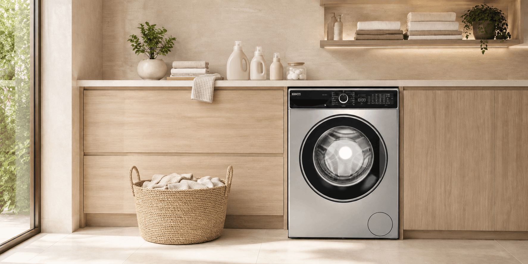 LAVE LINGE POSE LIBRE INFINITY 9 KG / 1400 TOURS / 15 PROGRAMMES / MOTEUR INVERTER / COULEUR SILVER